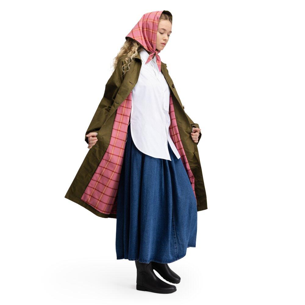 Damen langer wachsmantel Skye-W Green Kühles Grün 3/6