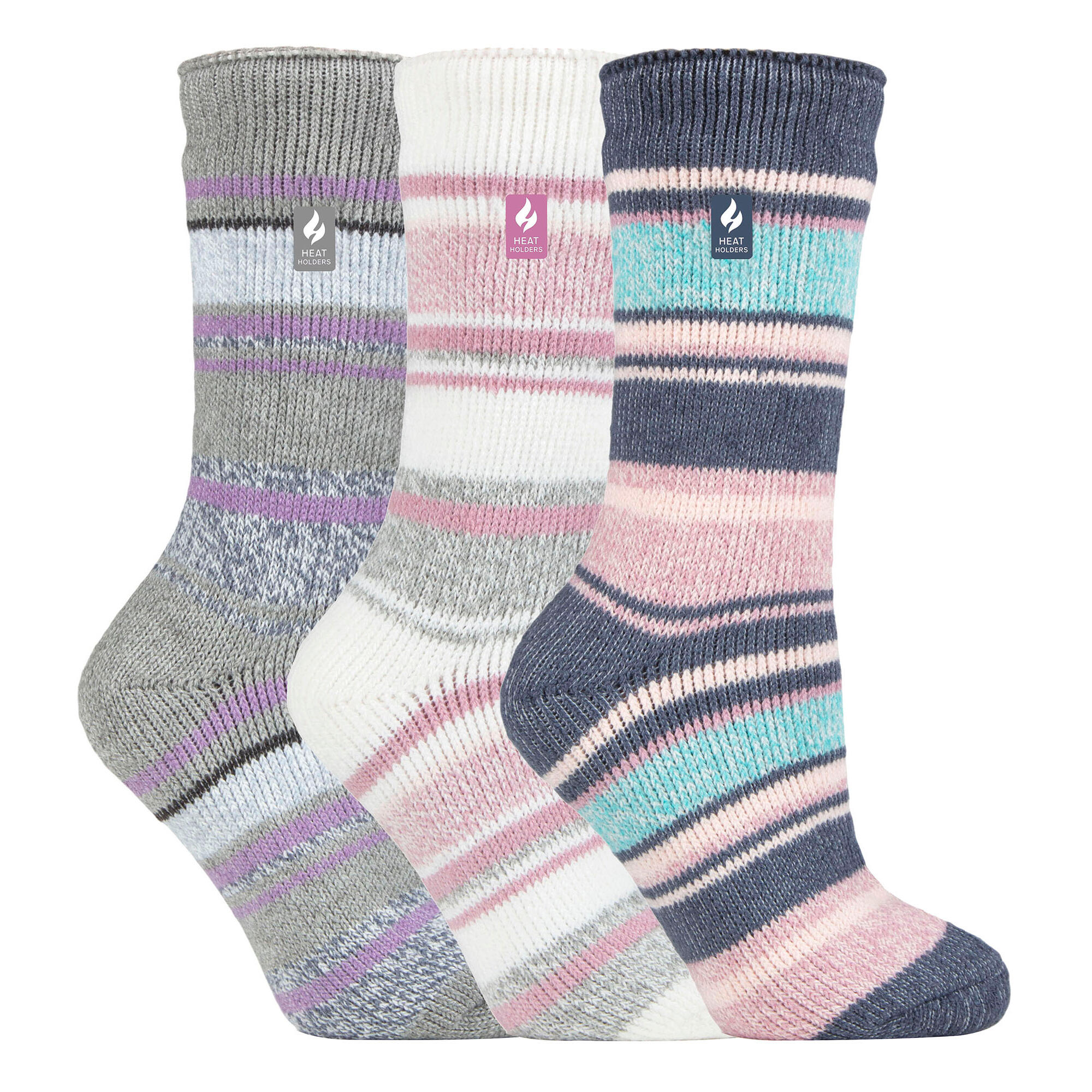 HEAT HOLDERS Set of 3 Insulated Thermal Ladies Socks for Ultimate Cold Weather Comfort