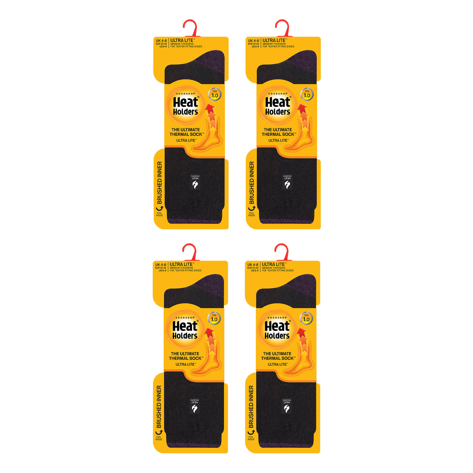 Heat Holders - 4 paires de chaussettes thermiques légères UltraLite pour femmes 2/6