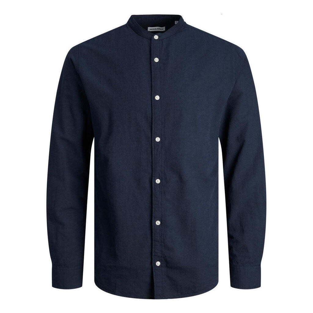 Jack &amp; Jones Summer Linen Blend navy shirt