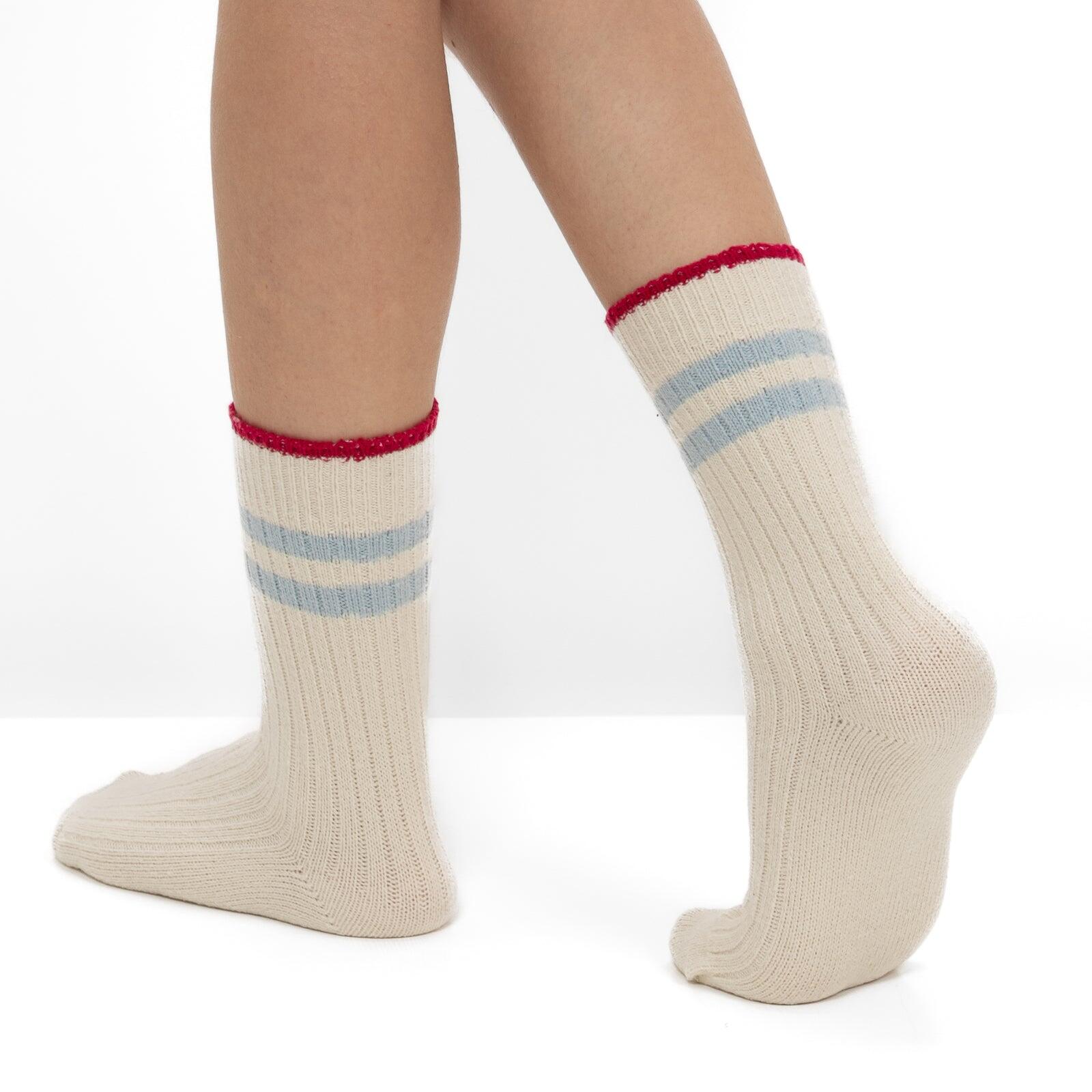 Pack 2 Pares Calcetines de Punto Canalé con Rayas 2/4