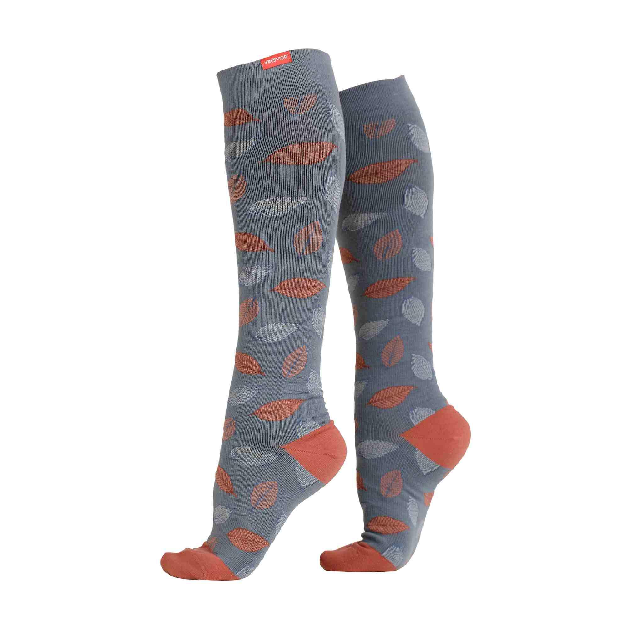 VIM & VIGR 1 Pack Wide Calf Cotton Graduated Compression Socks | 20-30 mmHg