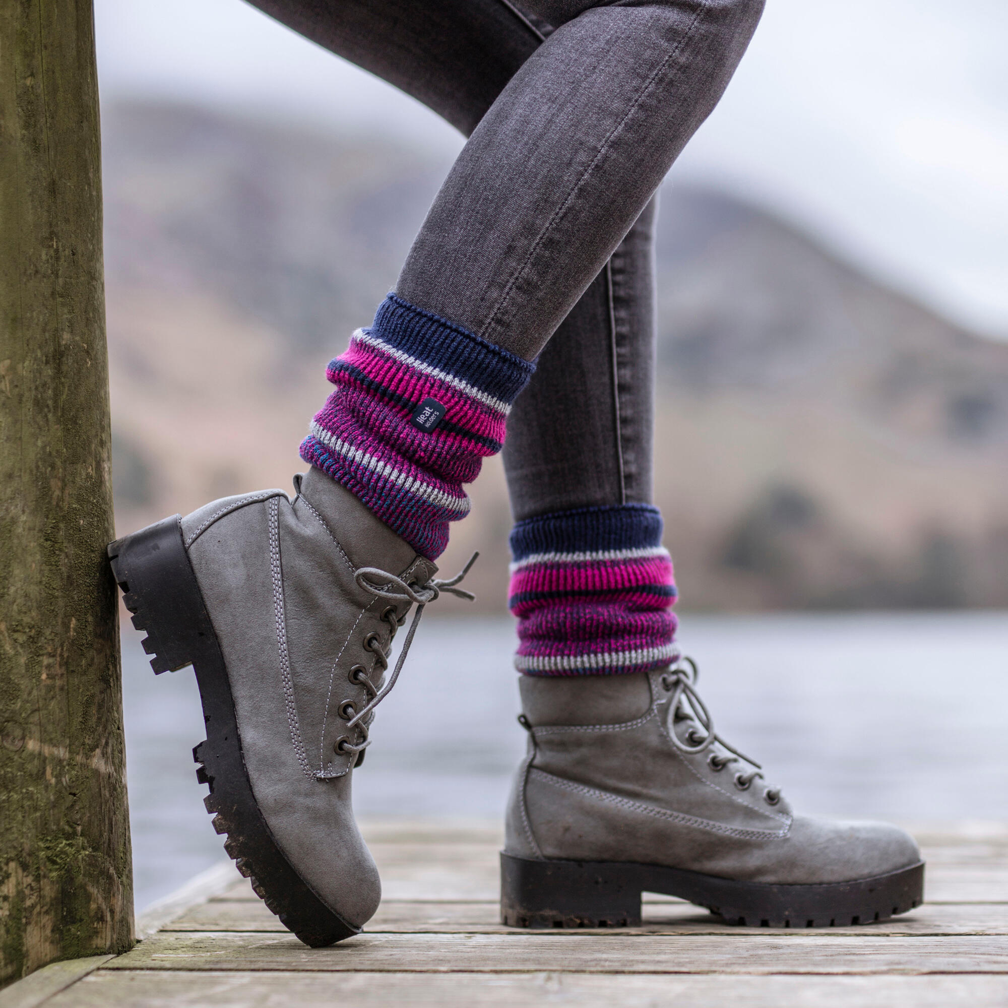 Gemusterte Thermal Lite-Socken für Damen 5/6
