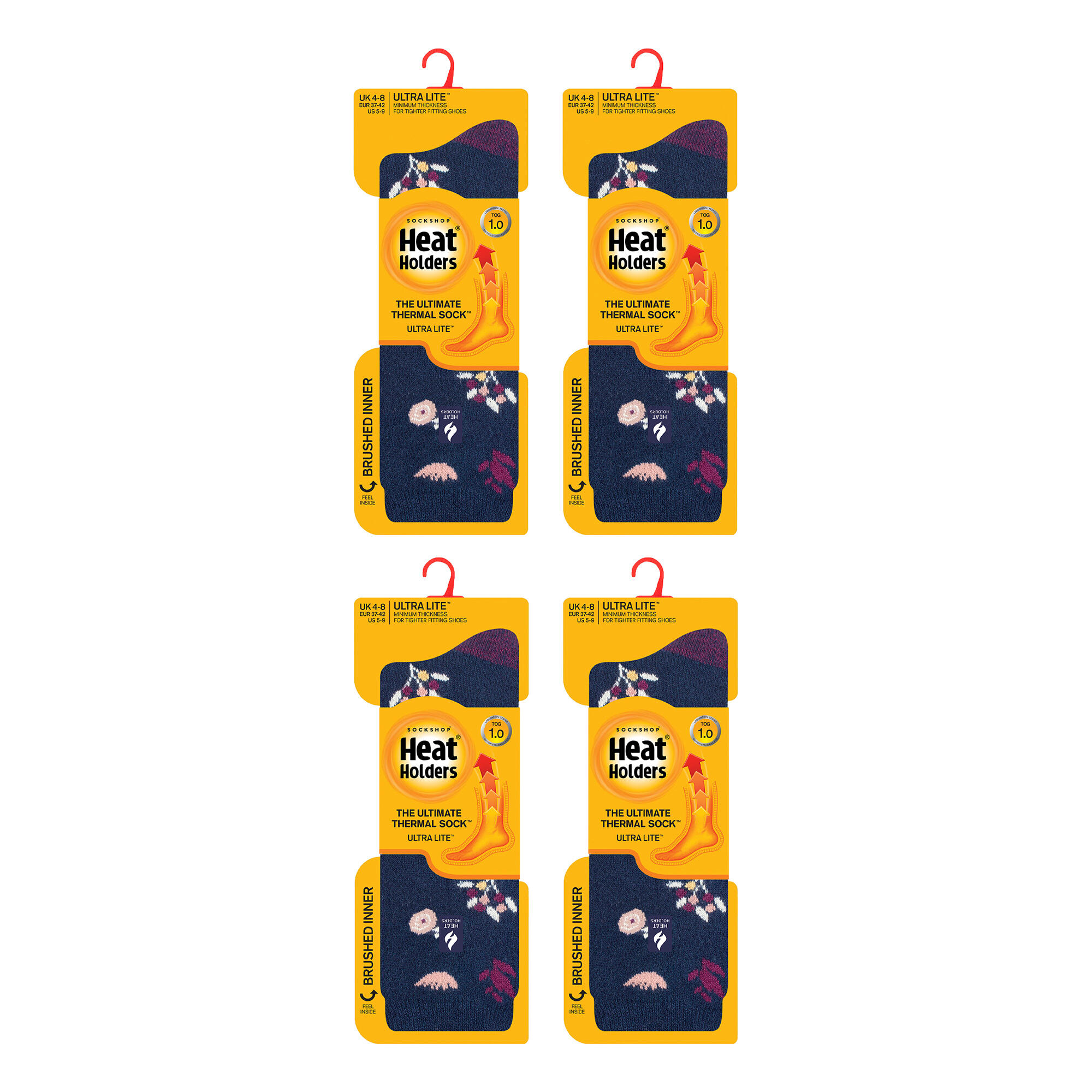 Heat Holders - 4 Paia di Calzini Termici UltraLite Leggeri per Donna 2/6