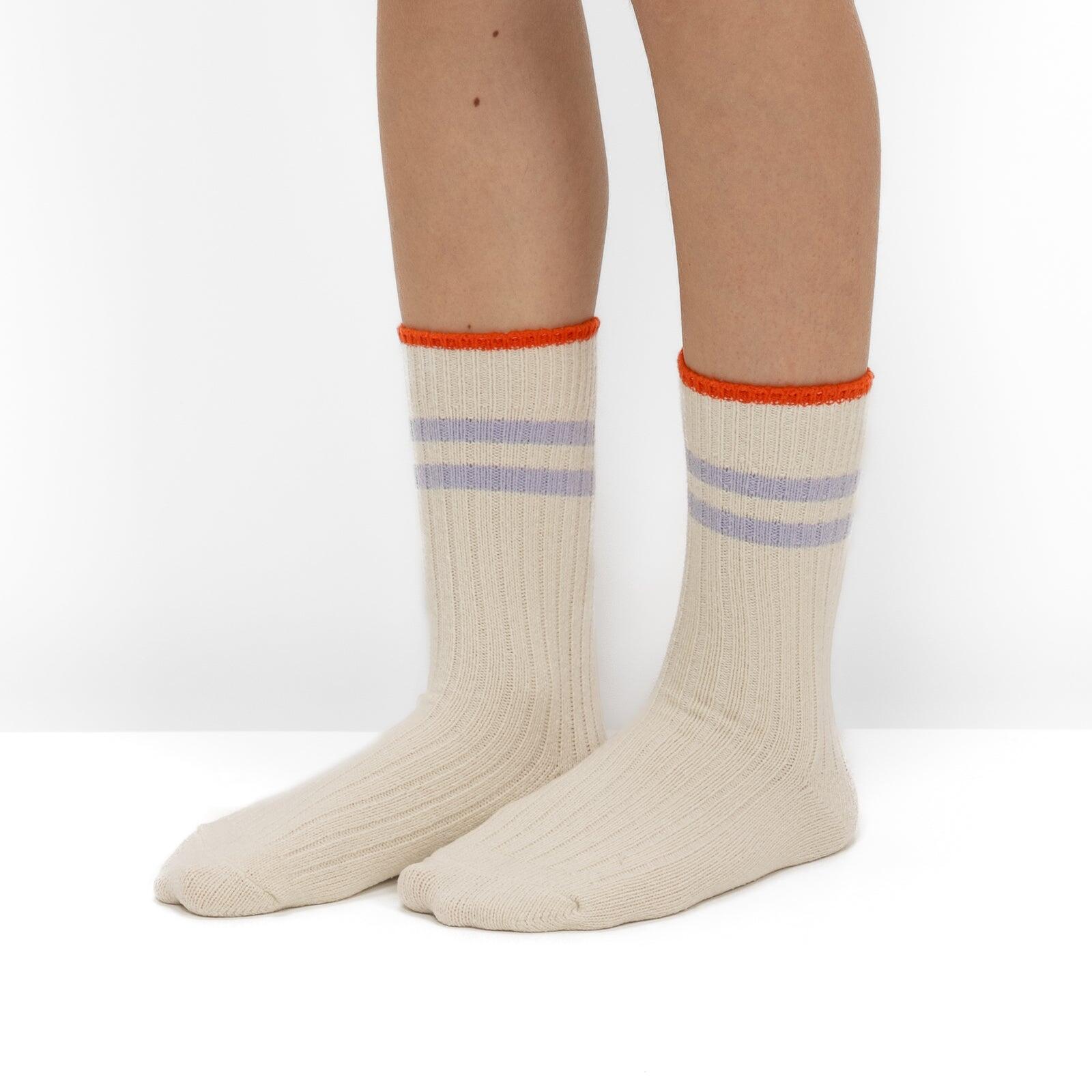 Pack 2 Pares Calcetines de Punto Canalé con Rayas 2/4