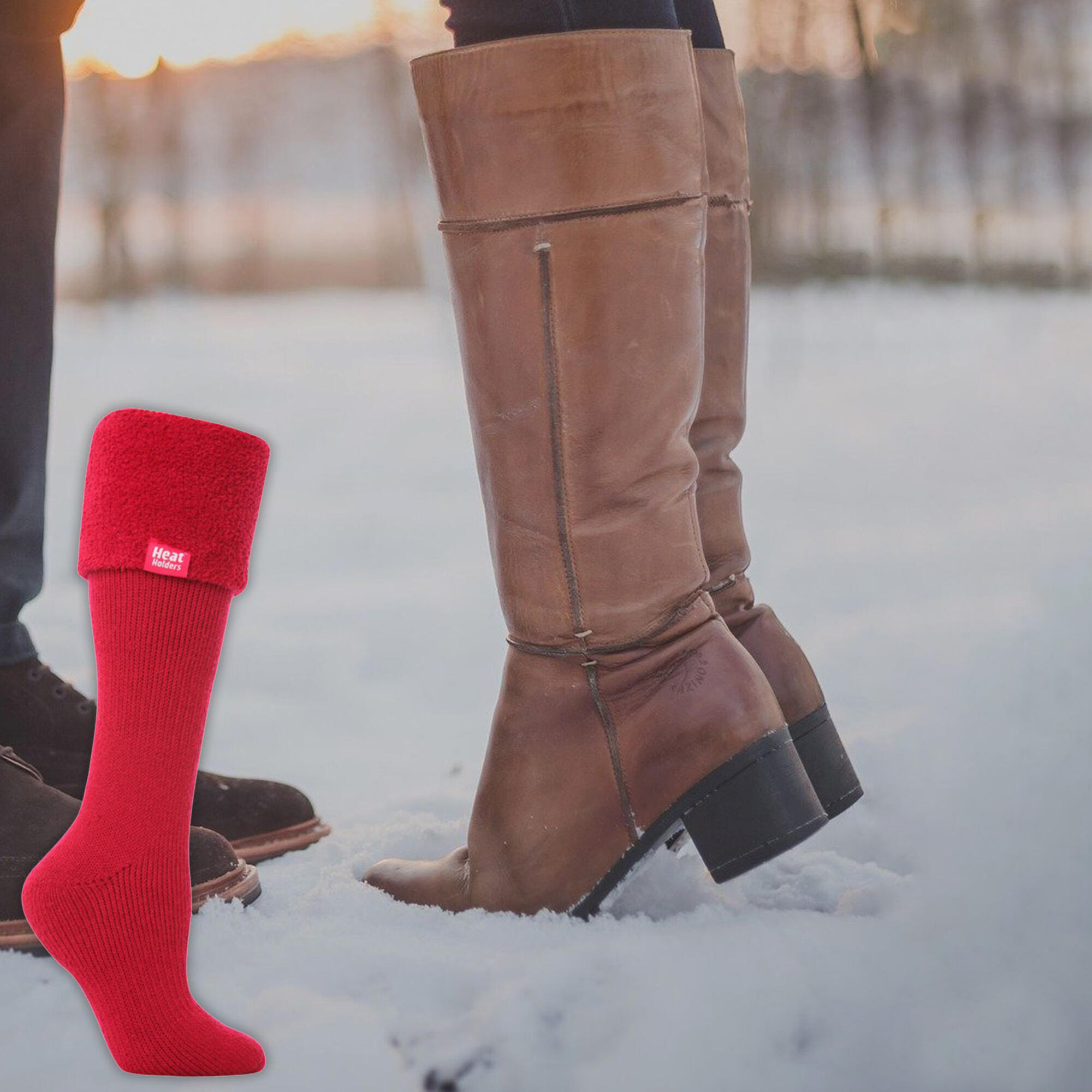 Lot de 2 paires de chaussettes pour bottes Wellington pour femme 3/6
