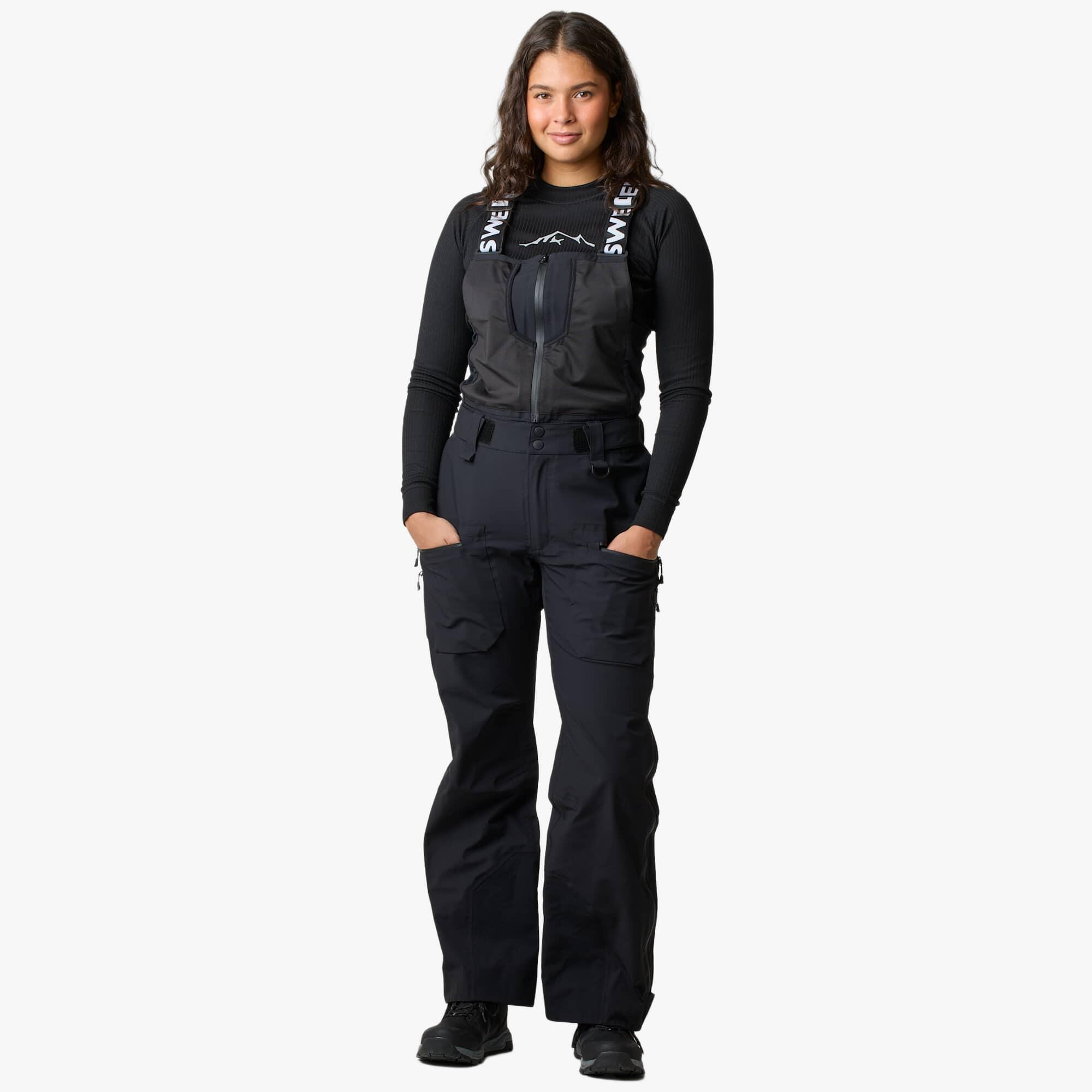 Swedemount - Pantalon De Ski Femme Lofoten 3l Shell Imperméable Coupe-vent Respirant - Pantalon De Ski - Noir - Decathlon