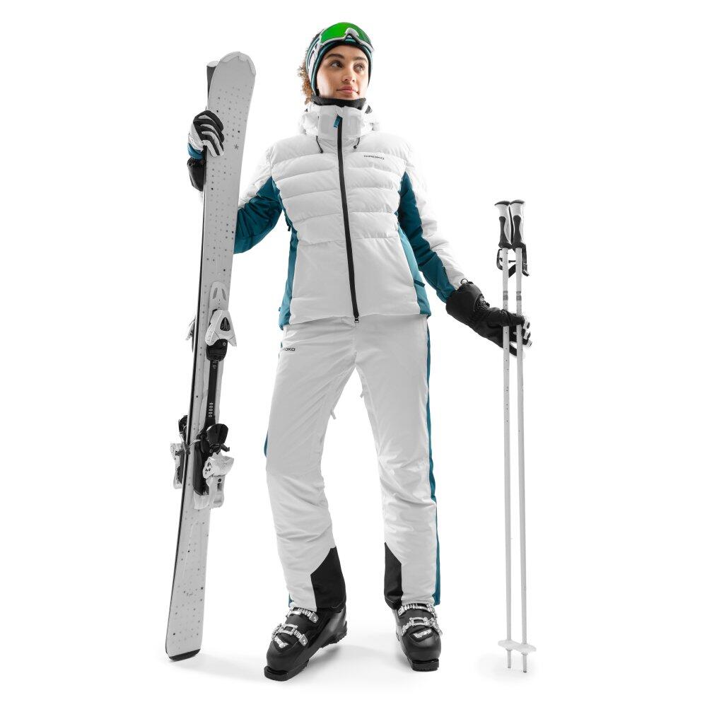 Veste ski femme Sports d'hiver W7-W Anniviers Blanc 3/8