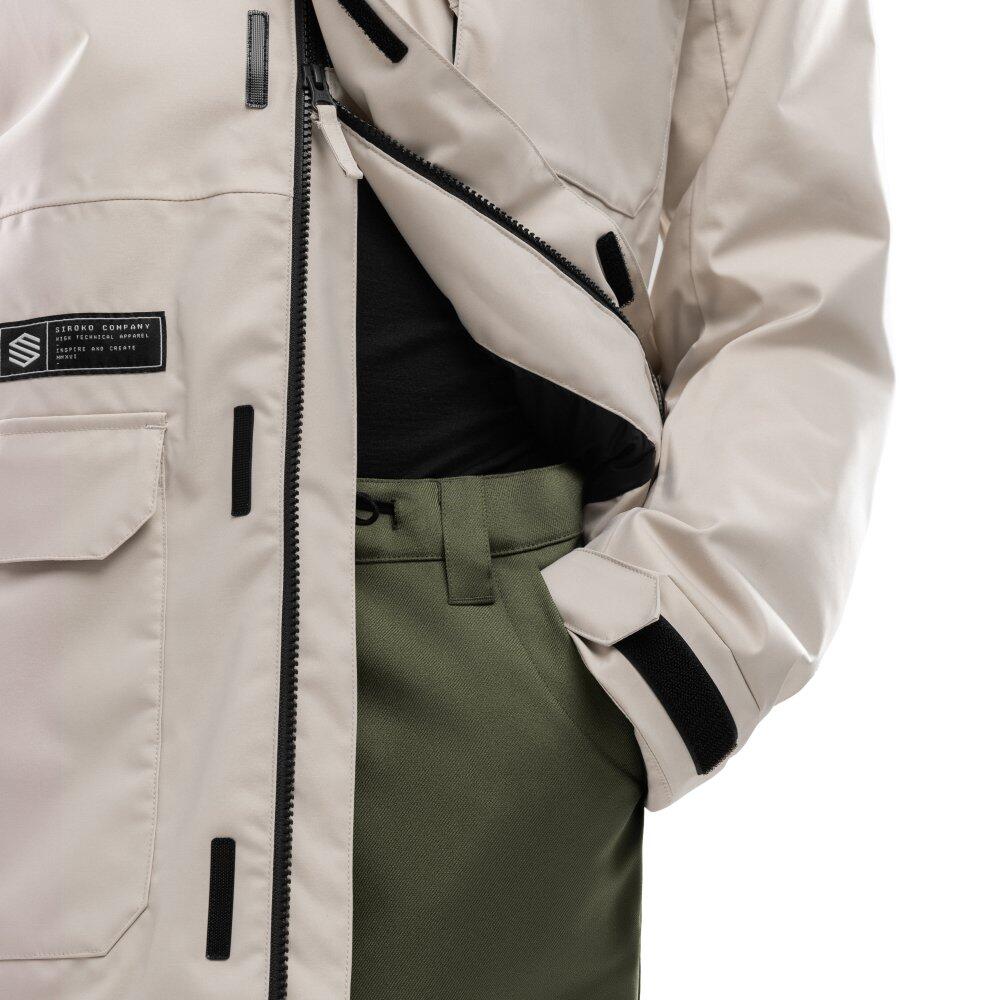 Giacca da snowboard premium da uomo Sport invernali SRX Astun Beige 5/8