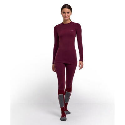 Dames-t-shirt met lange mouwen falke wool-tech