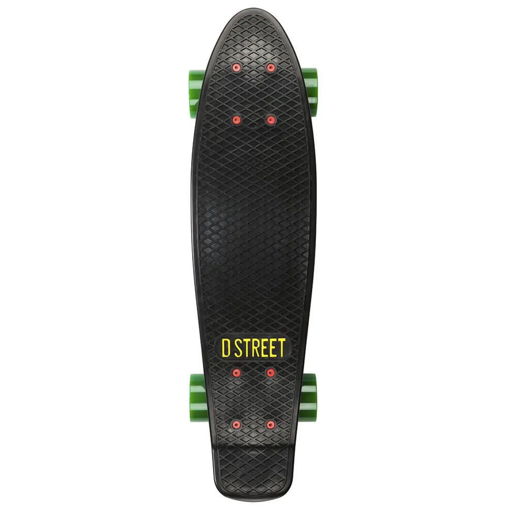 D Street - D-street Cruiser Pp Plastic Rasta - Cruiser Skate - Noir - 152 Mm - Decathlon