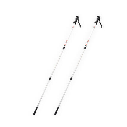F2 Langlauf Ski Stöcke Vario Pole Tour Verstellbar 60-130cm Weiss
