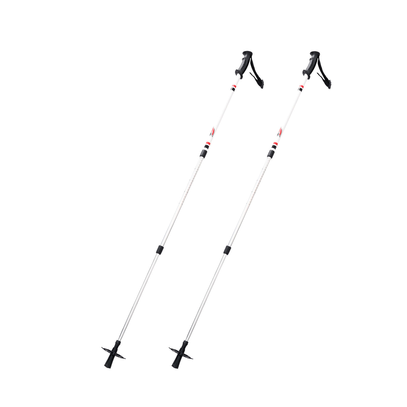 Bastones de esquí de fondo F2 Vario Pole Tour ajustables 60-130cm blancos 2/4