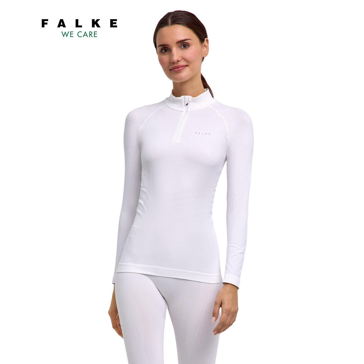 Camiseta de manga larga con cuello zipper para mujer Falke Maximum Warm 2/5