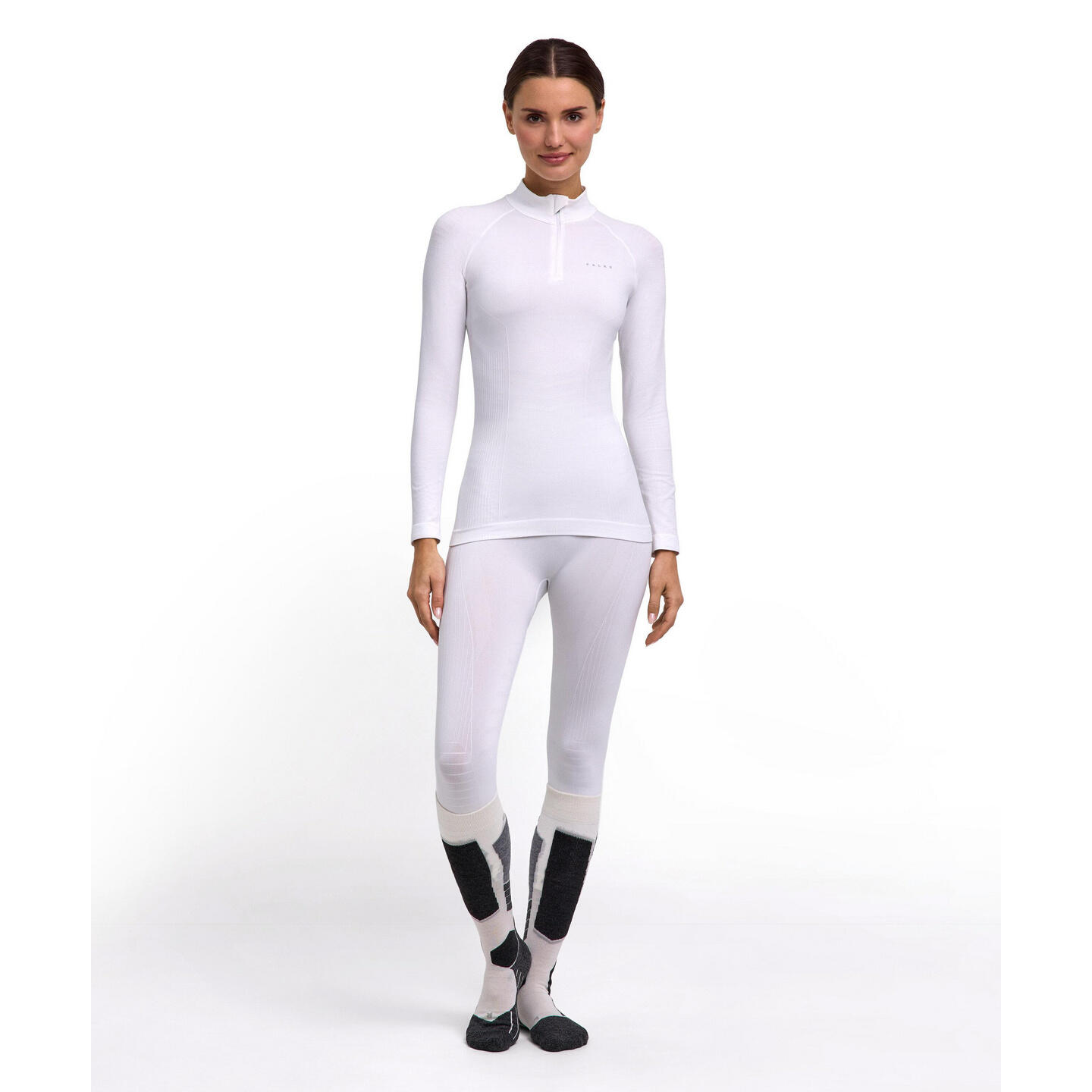 FALKE T-shirt a maniche lunghe con collo zip donna Falke Maximum Warm