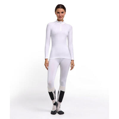T-shirt met lange mouwen en rits voor dames falke maximum warm