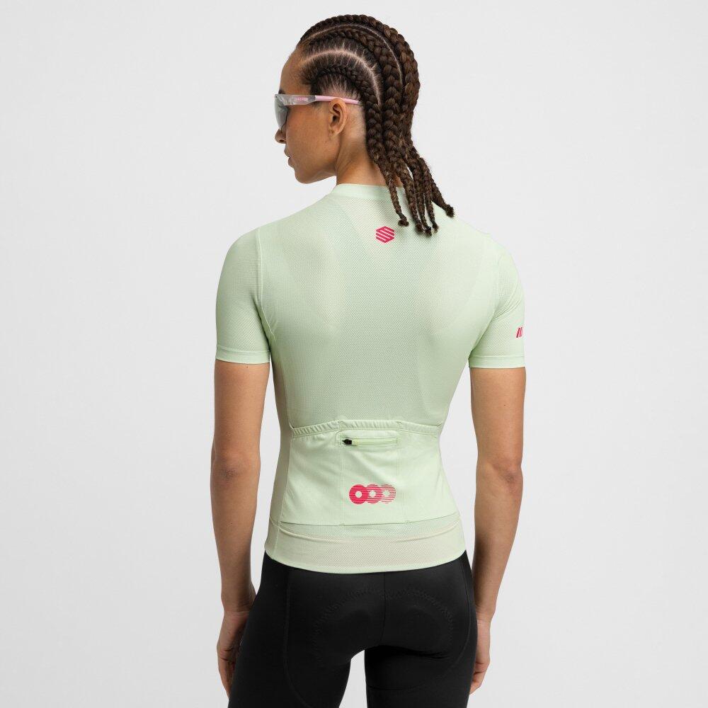 Camisola de ciclismo em malha de manga curta para mulher M8 Syntony Verde 6/7