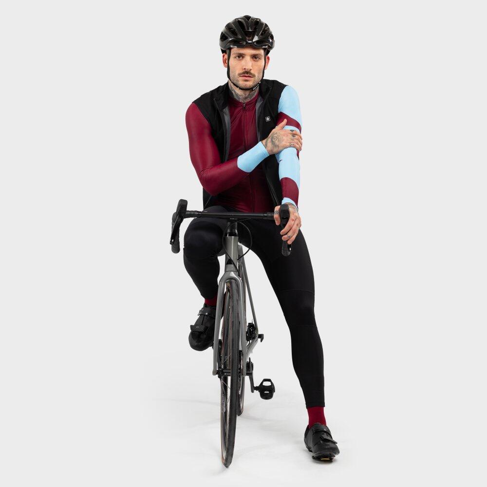 Herren Radsport langärmeliges radtrikot für M2 Road Trip Bordeauxrot 4/7
