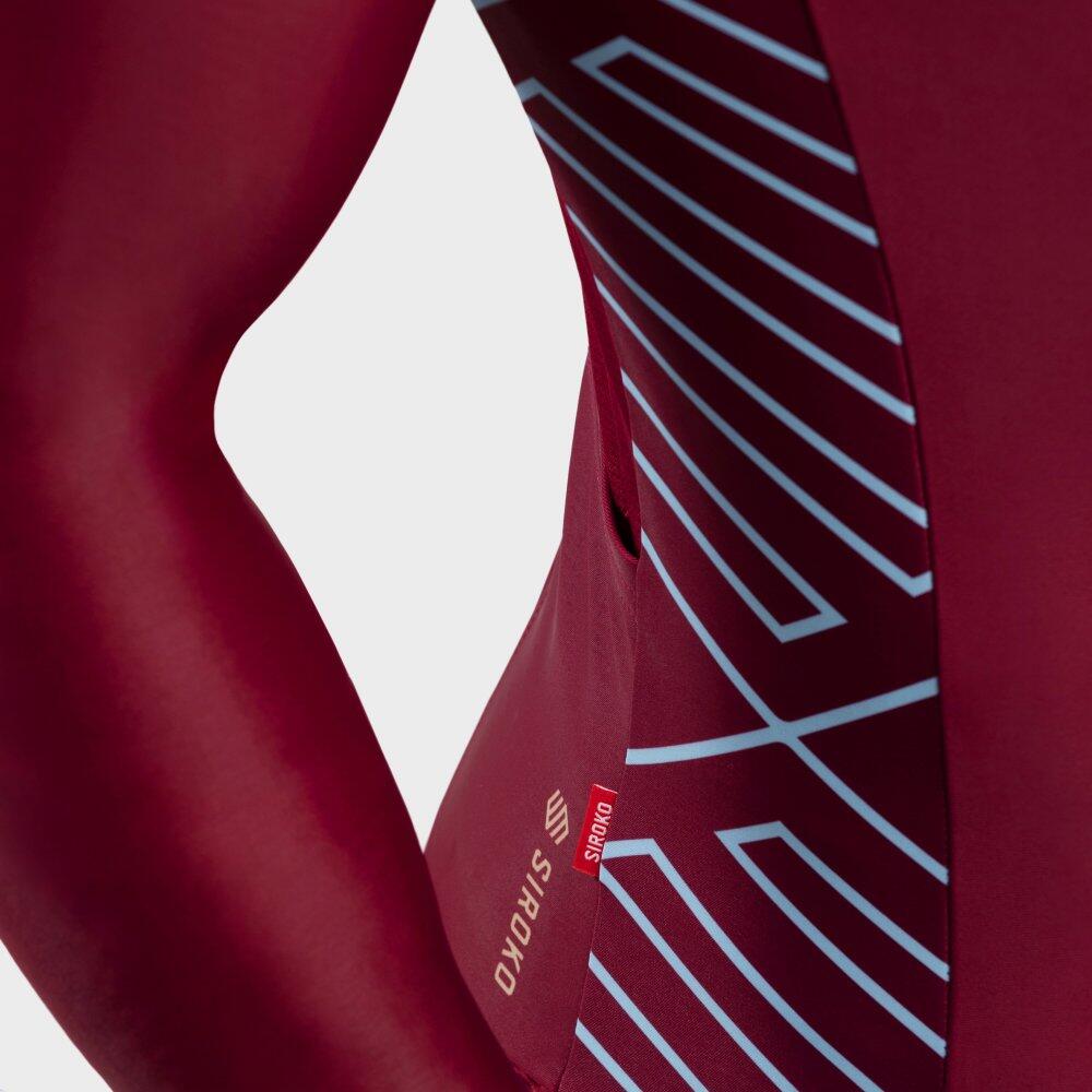 Herren Radsport langärmeliges radtrikot für M2 Road Trip Bordeauxrot 5/7