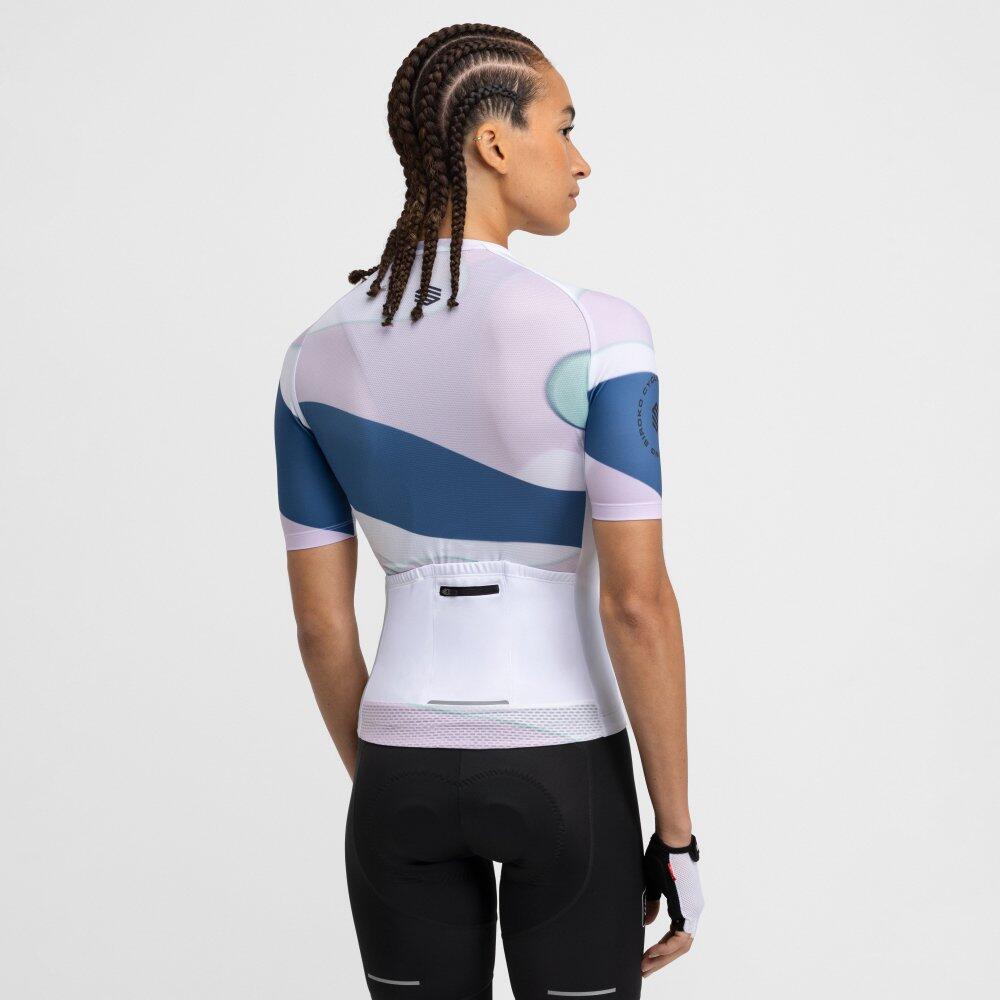 Damen Radsport kurzärmeliges radtrikot für M2 Provence Weiß 6/8