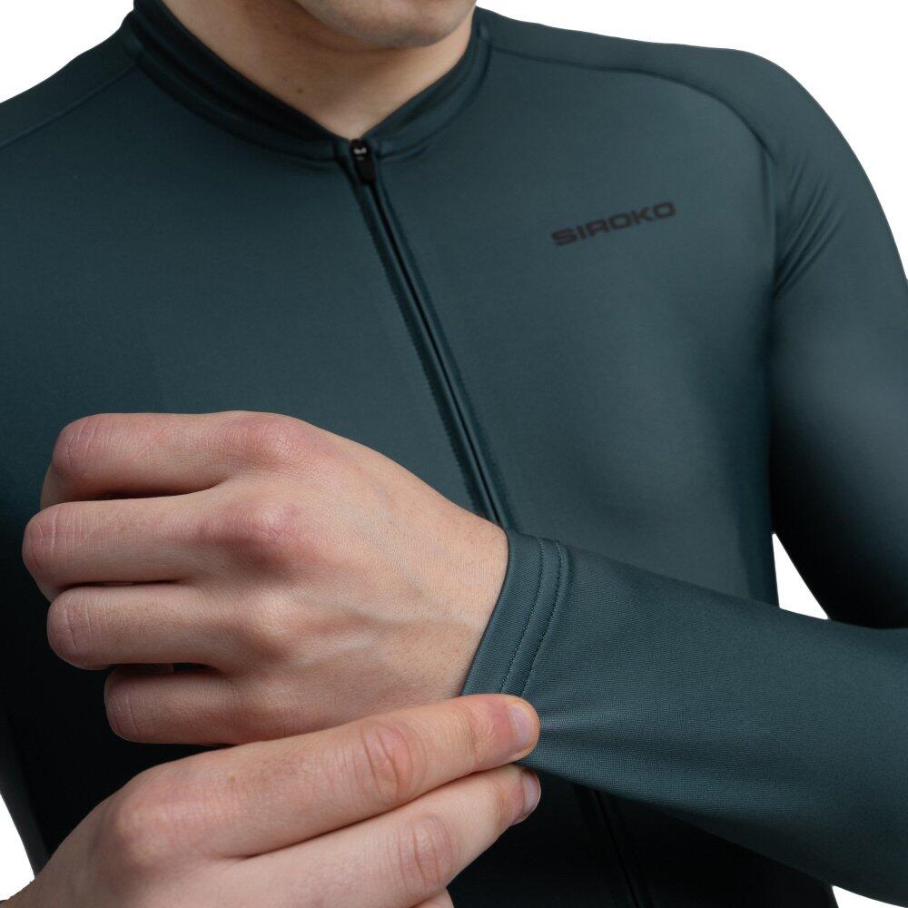 Herren Radsport langärmeliges radtrikot für M2 Gravel Armeegrün 5/8