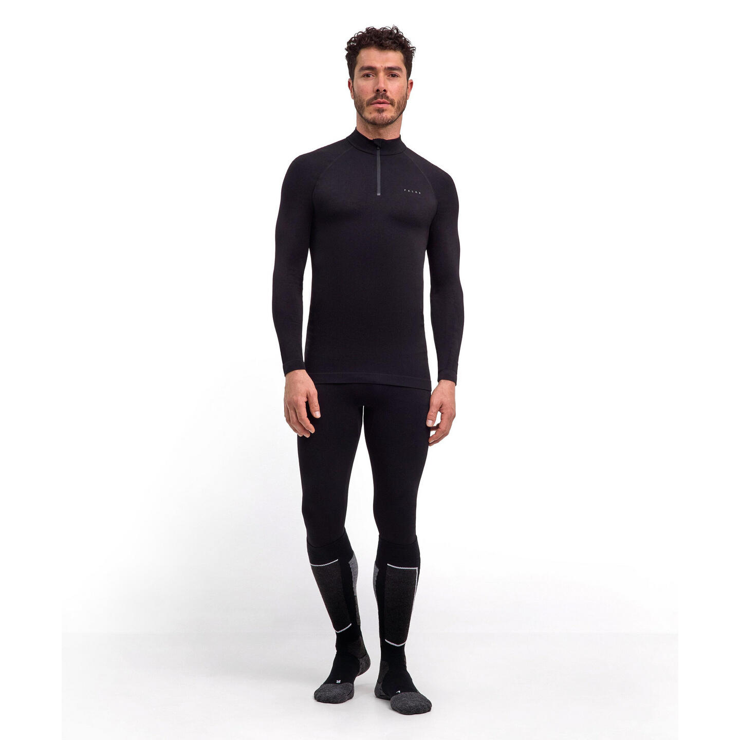 FALKE Long-sleeved zip-neck T-shirt Falke Maximum Warm