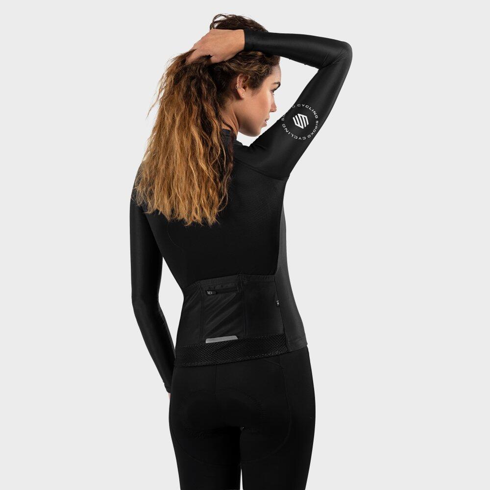 Maillot vélo manches longues femme Cyclisme M2 Eclipse Noir 6/7