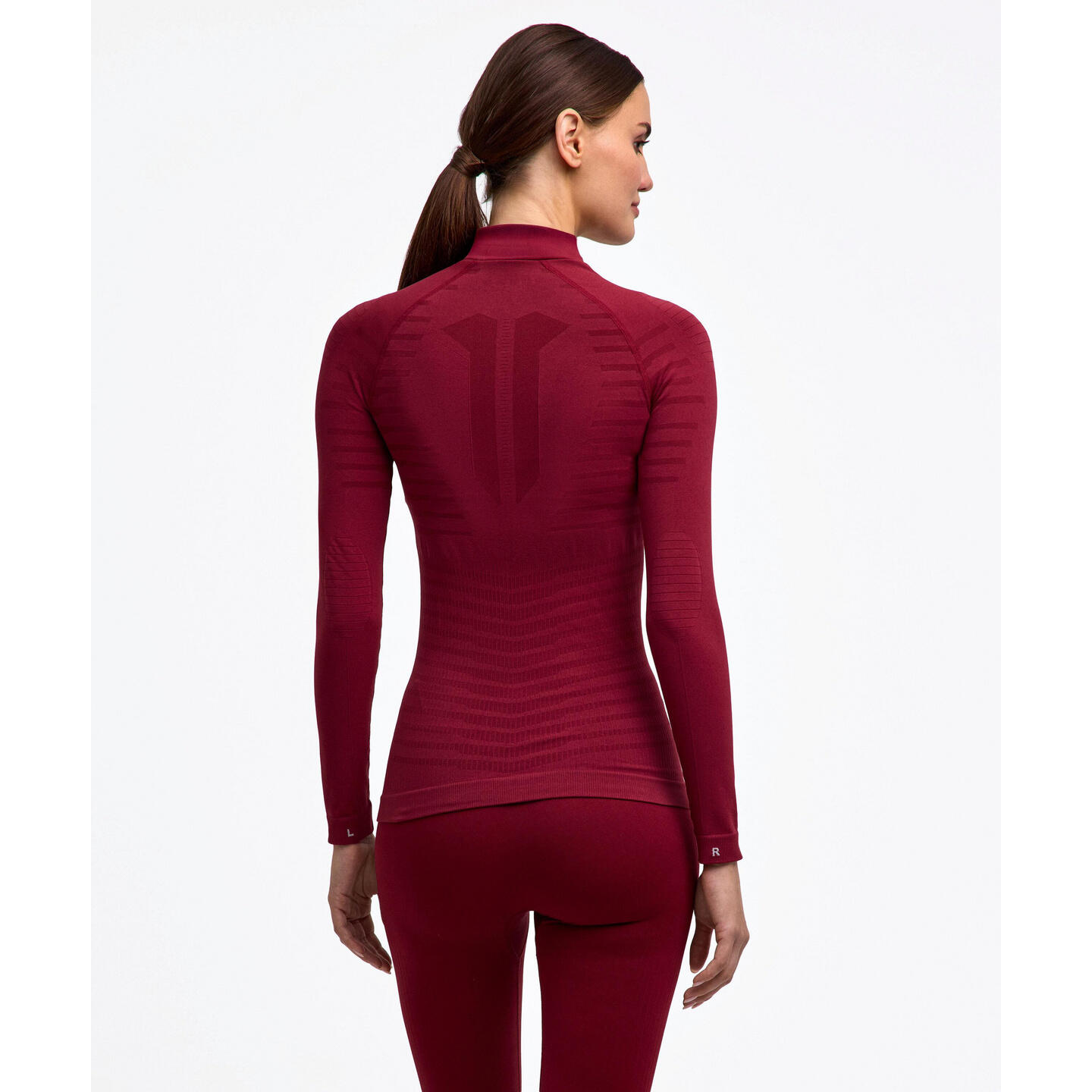 Damen Langarm-T-Shirt mit Reißverschlusskragen Falke Maximum Warm 3/5