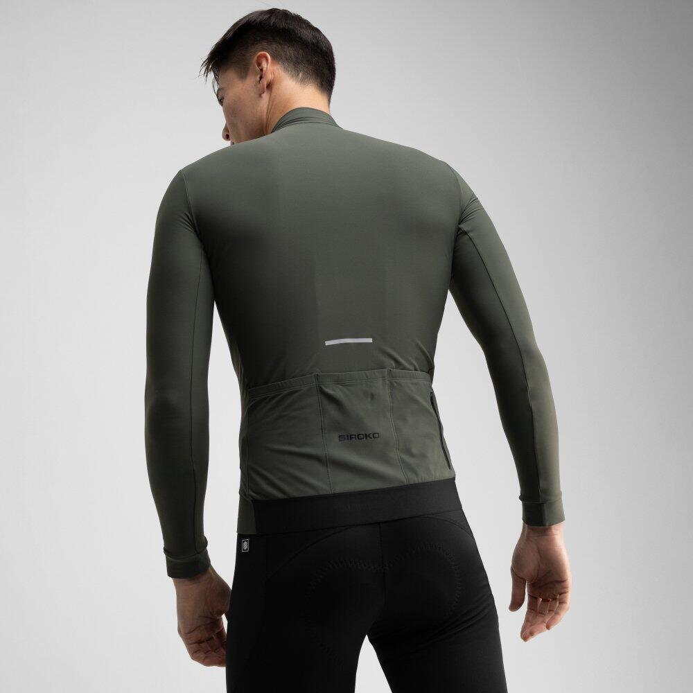 Herren Radsport thermo-langarmradtrikot für M7 Spinacia Grau 6/8