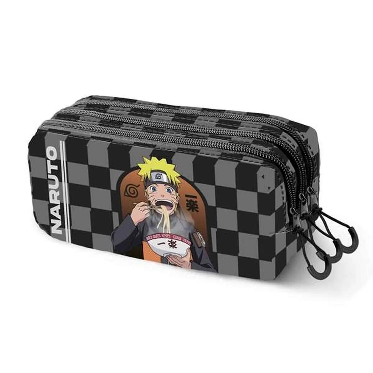 Trousse Fourre-Tout Triple SENZA MARCA Ichiraku  Noir 2/2