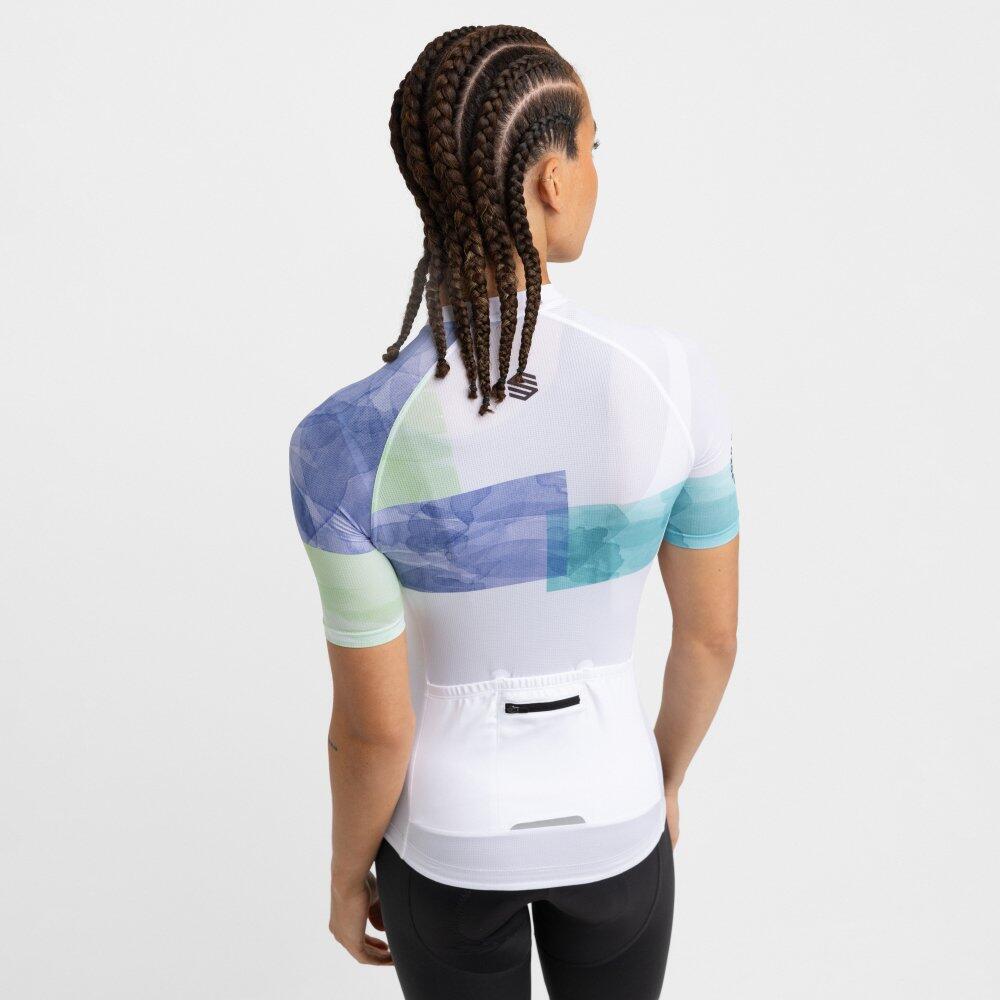 Damen Radsport ultraleichtes radtrikot für M3 Eclat Weiß 6/8
