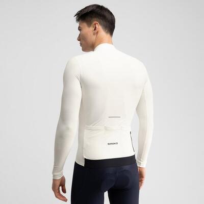 Maglia termica da ciclismo a maniche lunghe uomo M7 Egret Bianco