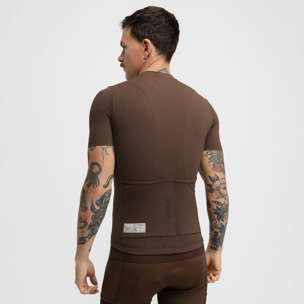 Maillot cyclisme gravel demi-zip homme GM5 Terraquest Brown Marron 6/7