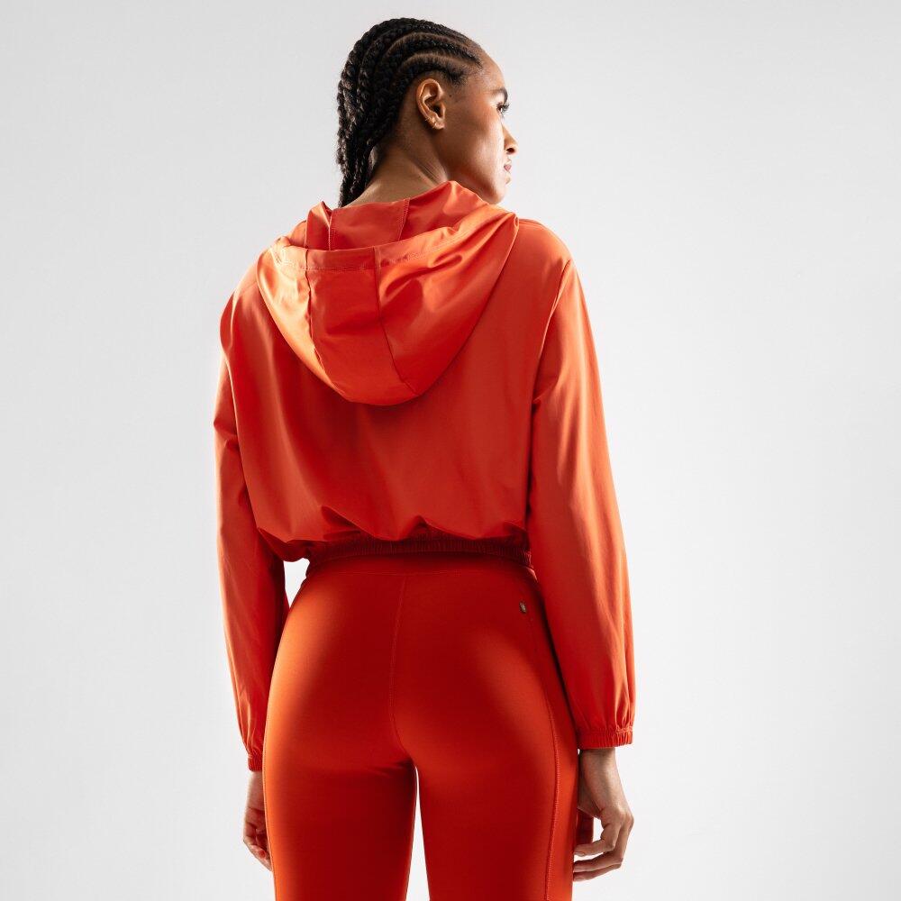 Veste courte ultralégère coupe-vent fitness femme Biscayne Rouge 6/7