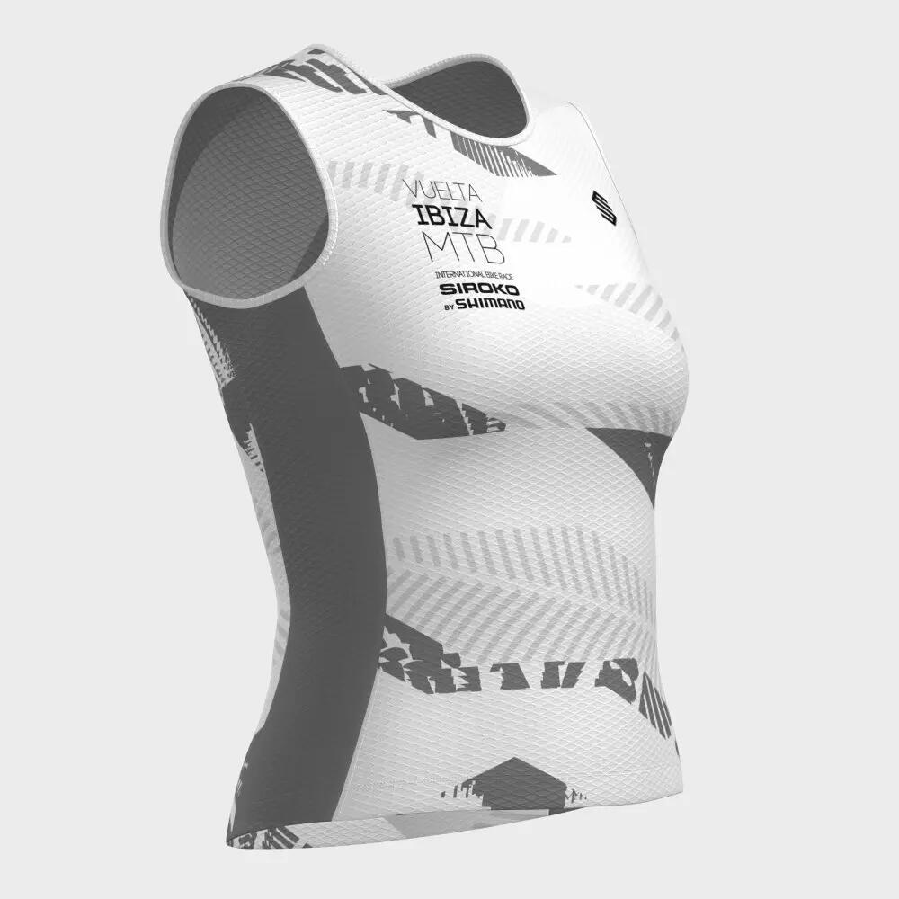 Sous-maillot vélo femme Vuelta a Ibiza MTB x Siroko Cyclisme VIBZ Cel Blanc 5/6