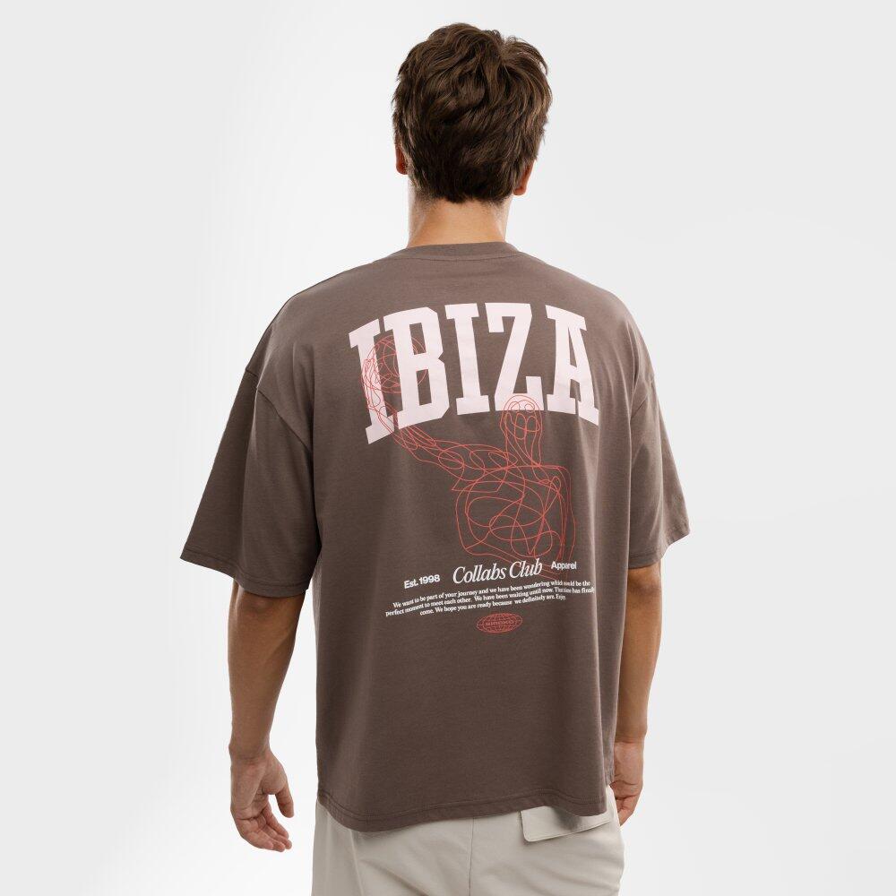 Camiseta holgada hombre Ibiza lifestyle IBZ Ibi Brown Marrón 6/6