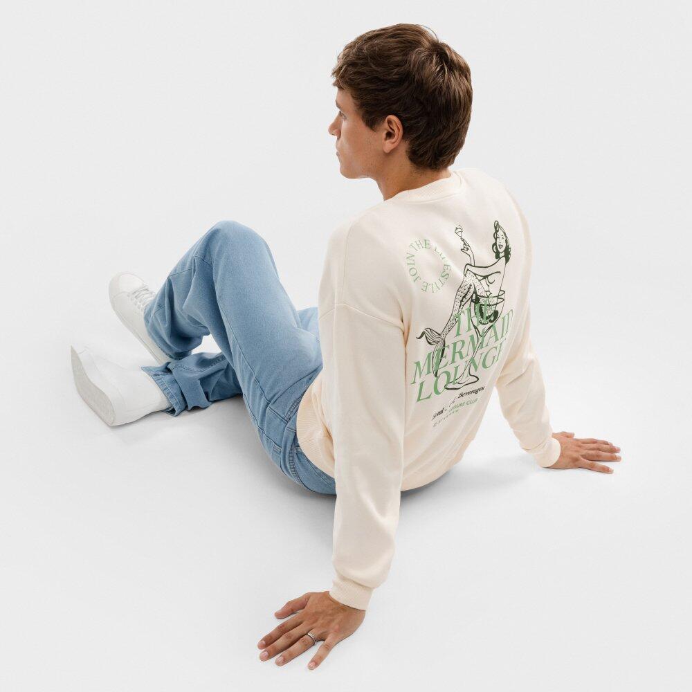 Felpa in cotone biologico da uomo Lifestyle Lounge Sand Beige 6/6