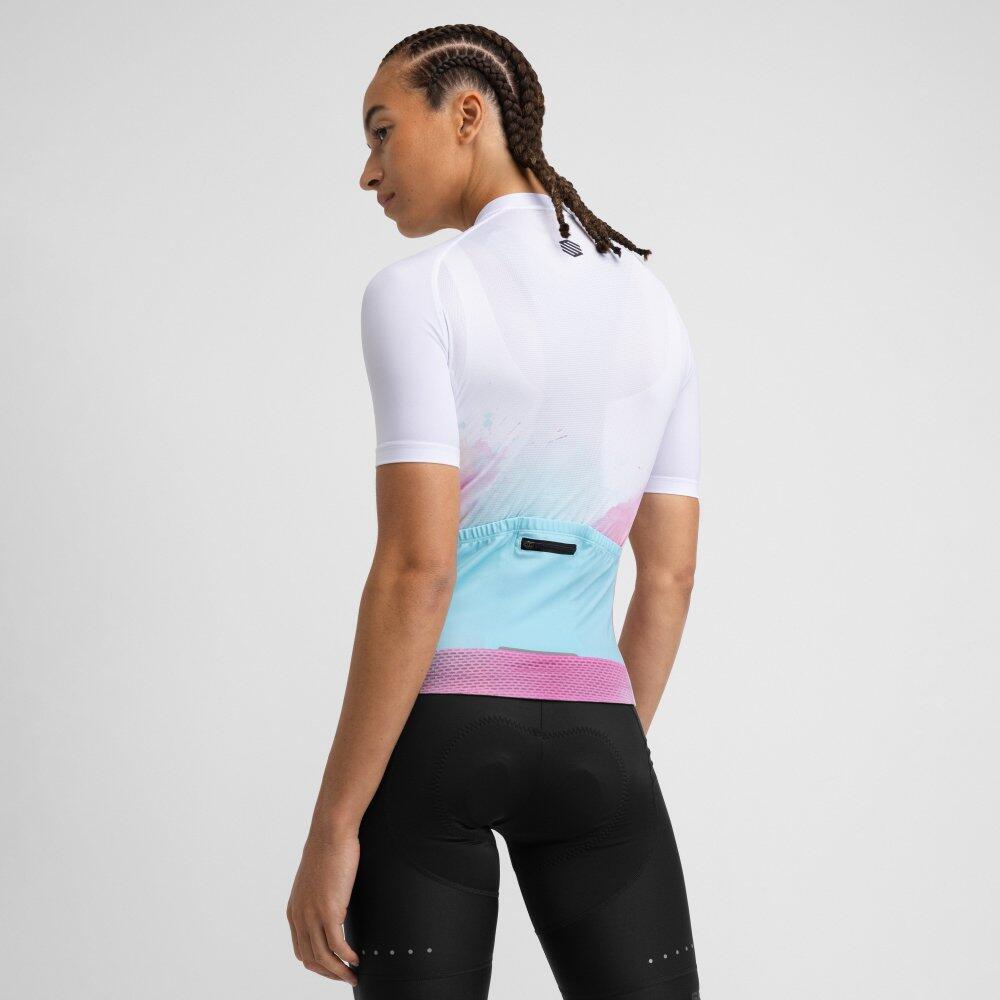 Maillot vélo manches courtes femme Cyclisme M2 Venturi Blanc 6/8
