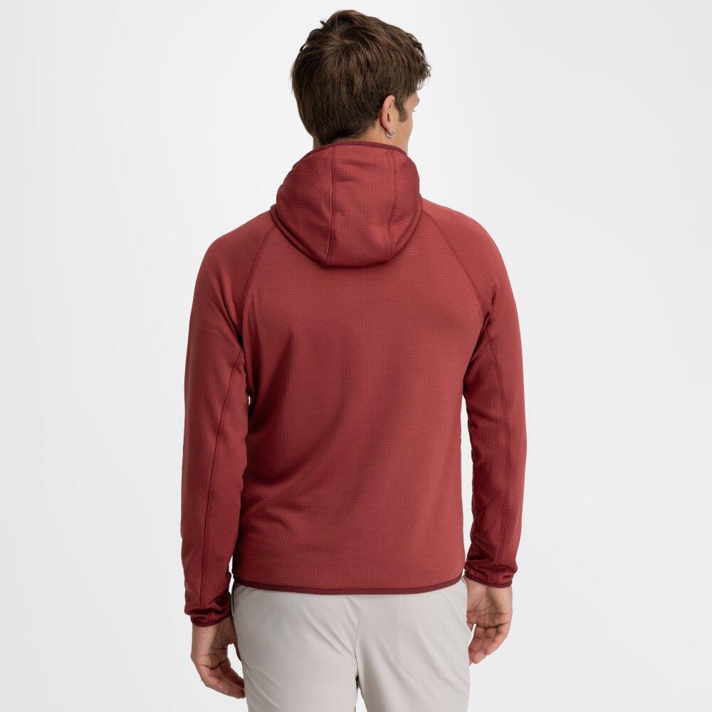 Chaqueta polar ligera capucha montaña hombre senderismo Stride Maroon Burdeos 6/7