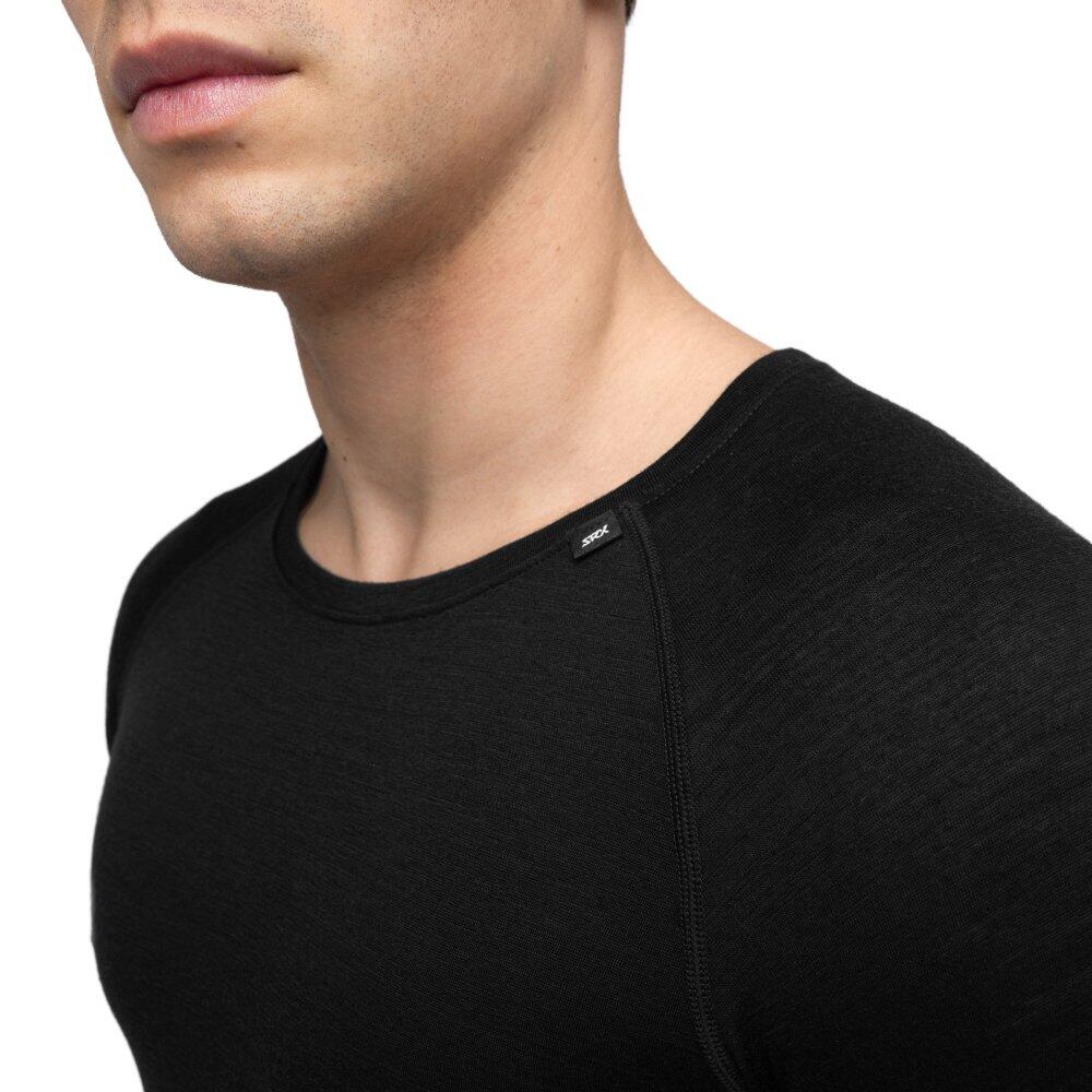 Herren Radsport fahrradbaselayer aus wolle für SRX Black Ice Schwarz 5/7