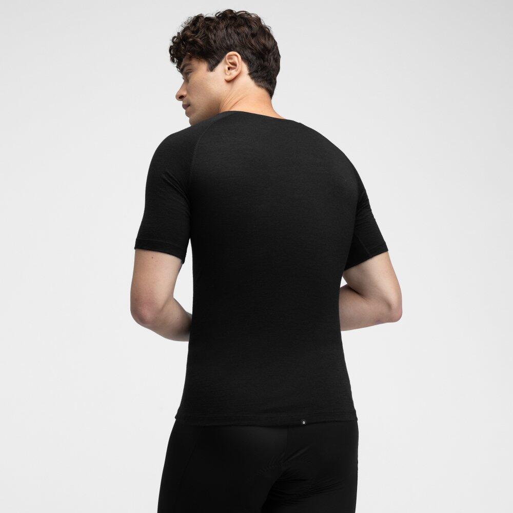 Herren Radsport fahrradbaselayer aus wolle für SRX Black Ice Schwarz 6/7