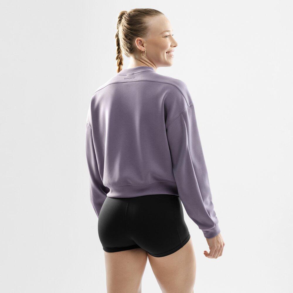 Felpa corta da allenamento da donna Fitness Zenith Viola 6/7