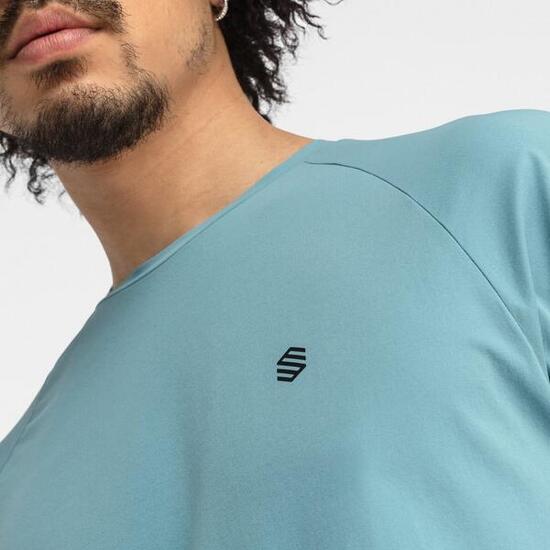 T-shirt randonnée manches courtes homme Bay Bleu