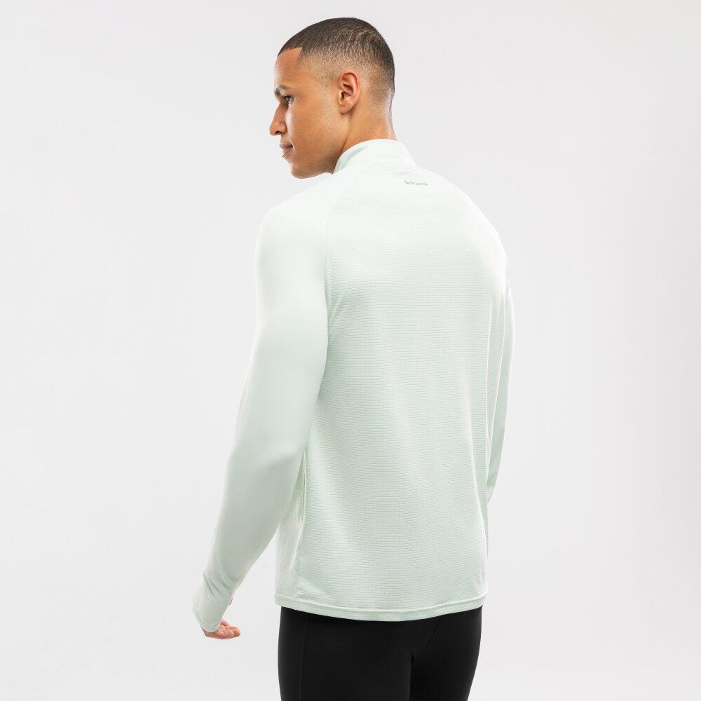 Men Fitness 's half-zip running sweatshirt Intuit Green Green 6/6