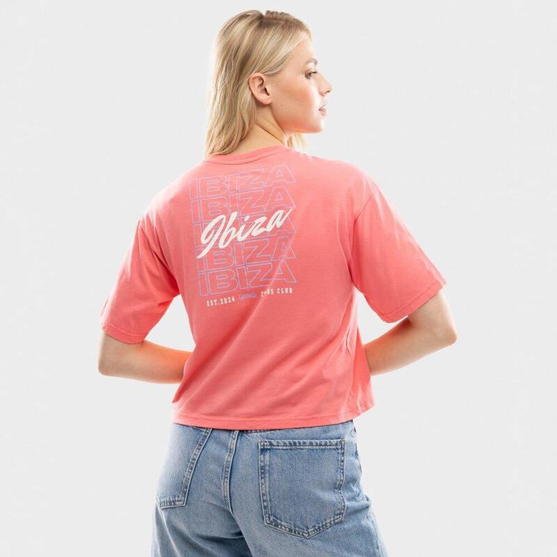 Dámský crop top volného střihu IBZ Eivissa Coral