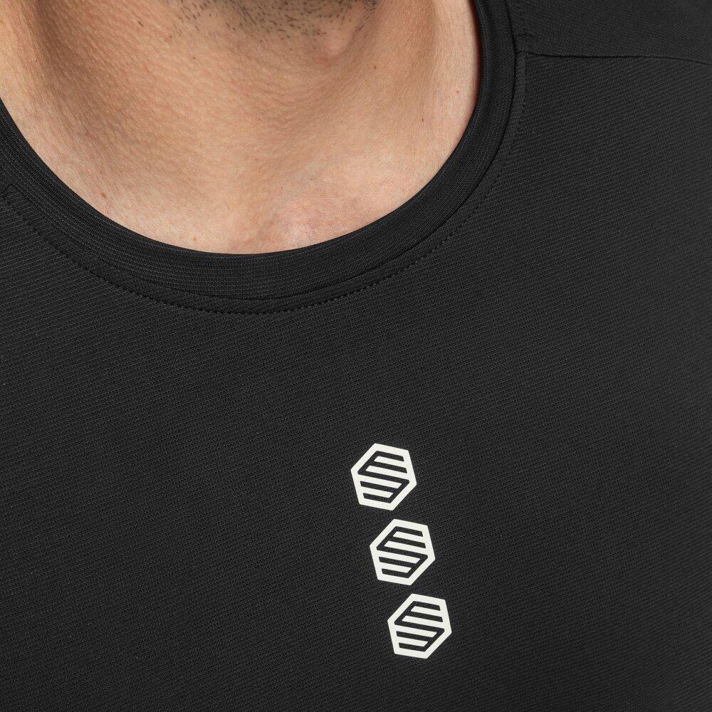 T-shirt cyclisme gravel homme Locust Noir 5/8