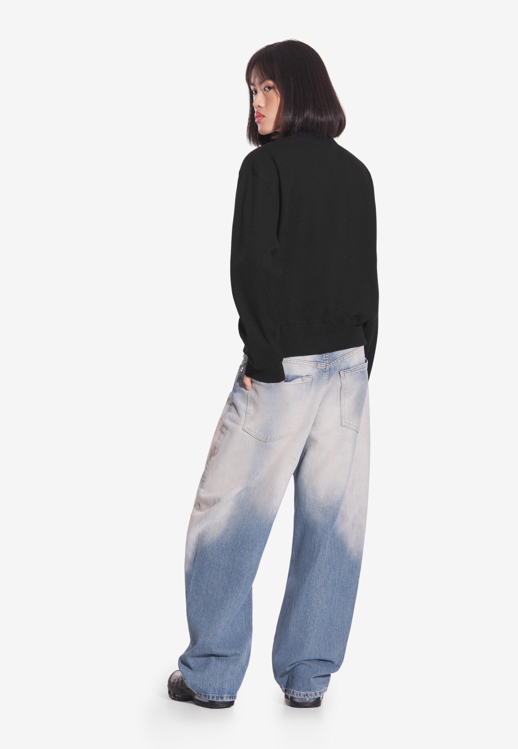 Bluza sportowa damska Prosto Ribbed bez kaptura 3/6