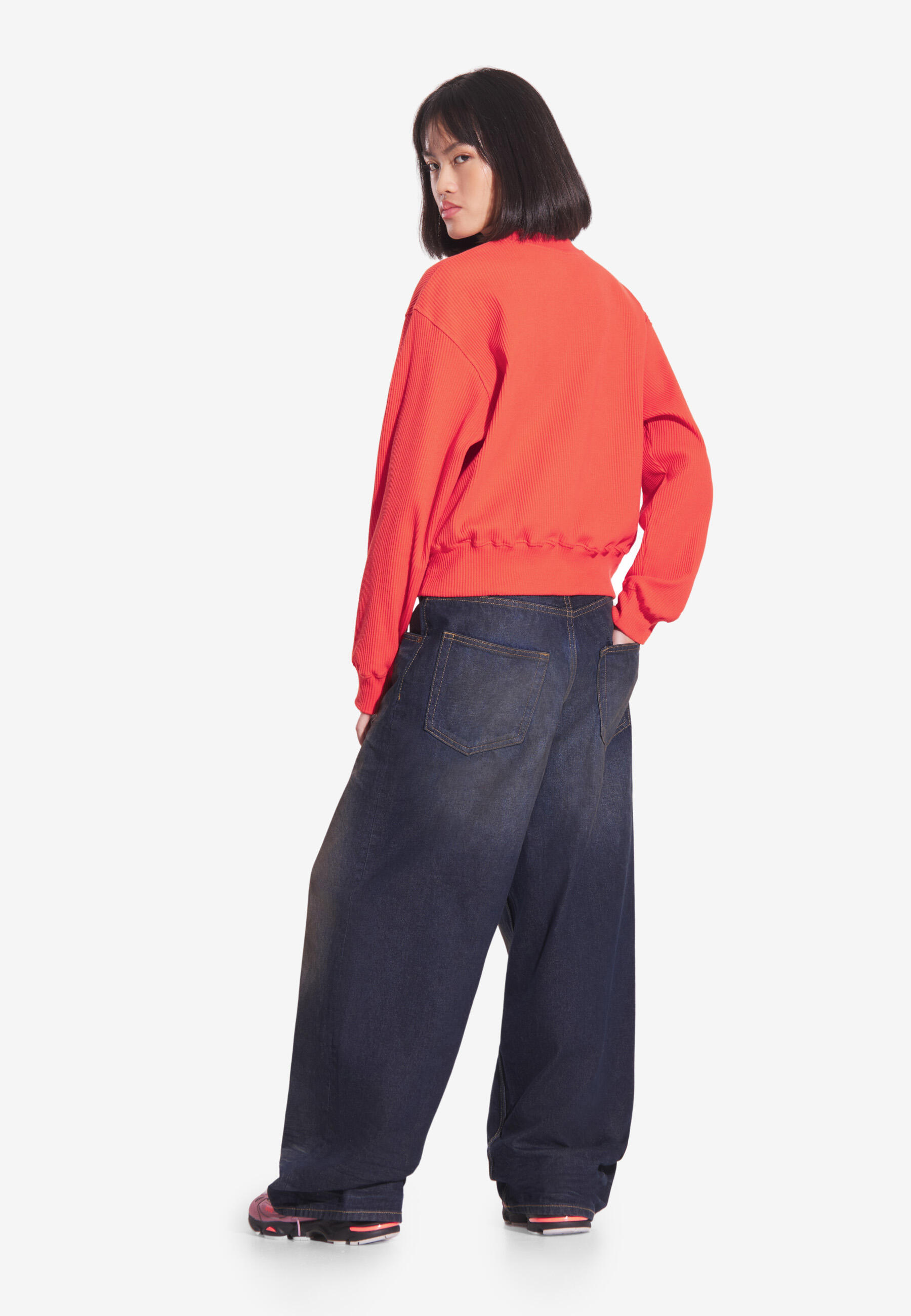 Bluza sportowa damska Prosto Ribbed bez kaptura 3/6