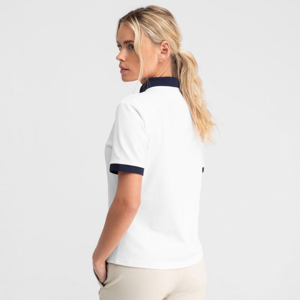 Polo piqué golf femme Valderrama White Blanc 6/8