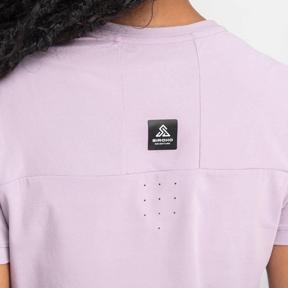 Damen Wandern kurzärmeliges wander-t-shirt für Stave Violett 6/8